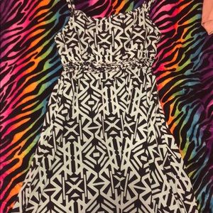 blue and black dress